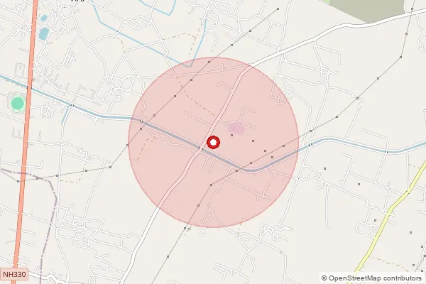 Map showing approximate area covered by Pincode 224133 — Jyoti Sadan Bo, Ayodhya