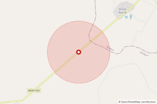 Map showing approximate area covered by Pincode 224139 — Deeh Bhilon Bo, Ambedkar Nagar