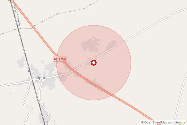 Map showing approximate area covered by Pincode 224159 — Dhaurua Bo, Ambedkar Nagar