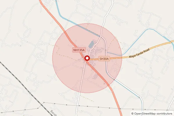 Map showing approximate area covered by Pincode 224161 — Benawa Bo, Ayodhya
