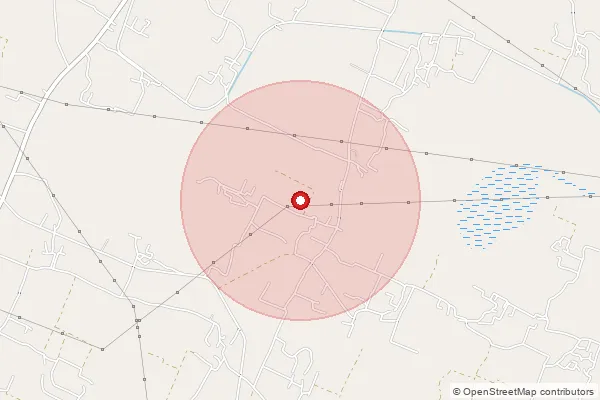 Map showing approximate area covered by Pincode 224201 — Kondri Bo, Ayodhya
