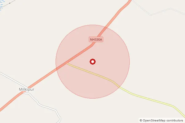 Map showing approximate area covered by Pincode 224225 — Hardoiya Bo, Ayodhya