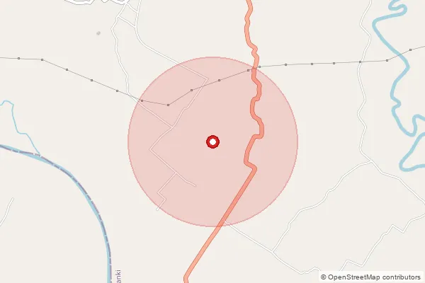 Map showing approximate area covered by Pincode 225122 — Sarai Parsanda Bo, Barabanki