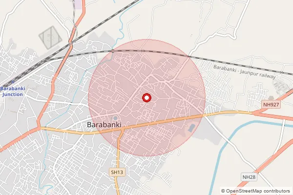 Map showing approximate area covered by Pincode 225123 — Somaiya Nagar So, Barabanki