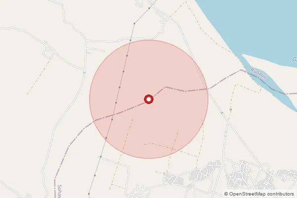 Map showing approximate area covered by Pincode 225203 — Darhara Bo, Barabanki