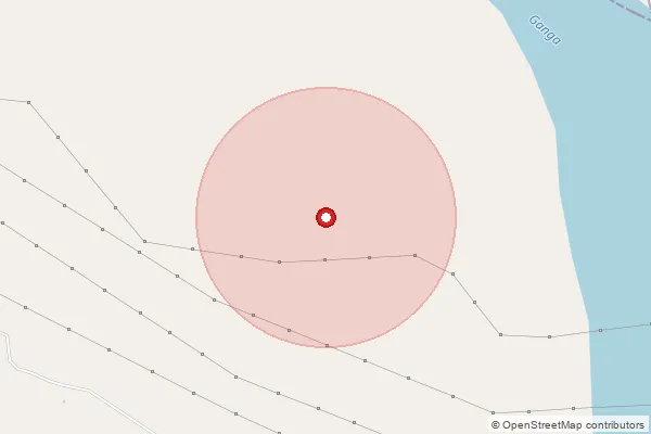 Map showing approximate area covered by Pincode 225208 — Baburiha Bo, Barabanki
