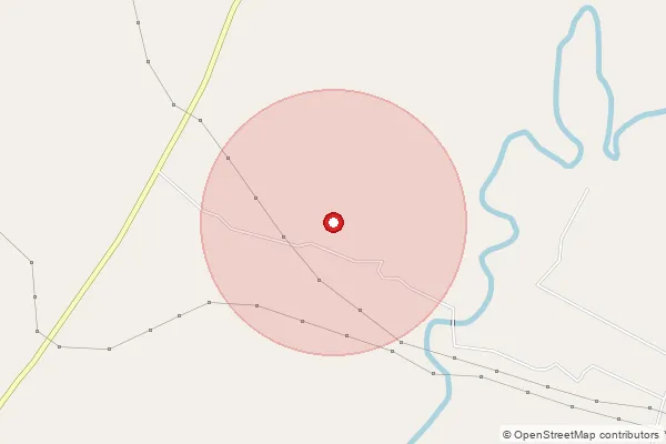 Map showing approximate area covered by Pincode 225409 — Ashrafpur Bo, Barabanki