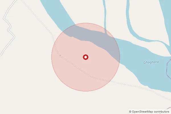 Map showing approximate area covered by Pincode 225415 — Kotwa Dham Bo, Barabanki