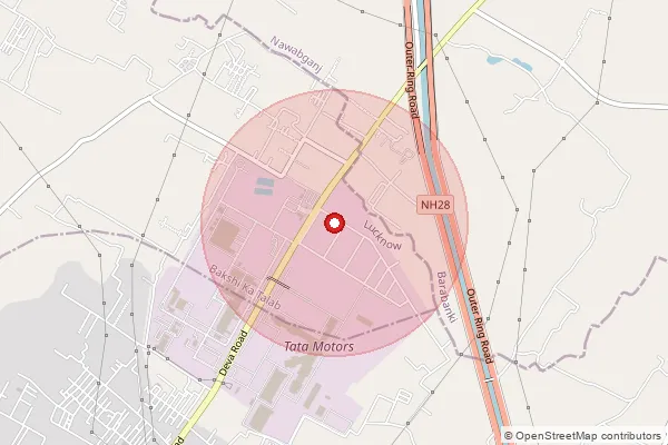 Map showing approximate area covered by Pincode 226019 — Industria Area Chinhat So, Lucknow
