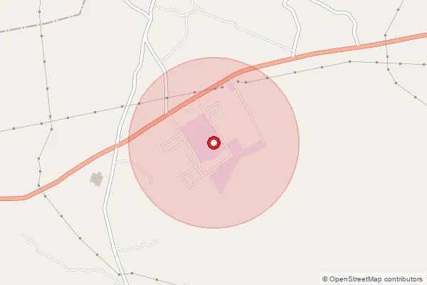 Map showing approximate area covered by Pincode 227412 — Pashchim Duara Bo, Amethi