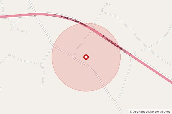 Map showing approximate area covered by Pincode 227806 — Gaura Loharia Bo, Sultanpur