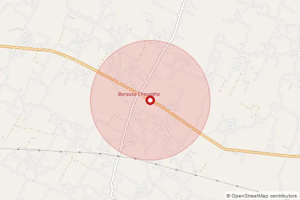 Map showing approximate area covered by Pincode 228145 — Musatafabad Saraiya Bo, Sultanpur