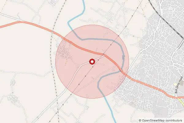 Map showing approximate area covered by Pincode 229001 — Raebarely Ho, Rae Bareli