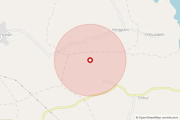 Map showing approximate area covered by Pincode 229122 — Sahjaura Bo, Rae Bareli