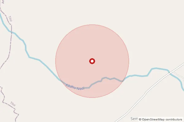 Map showing approximate area covered by Pincode 229126 — Khekharua Bo, Amethi