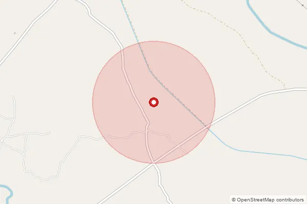 Map showing approximate area covered by Pincode 229135 — Panhauna Bo, Amethi