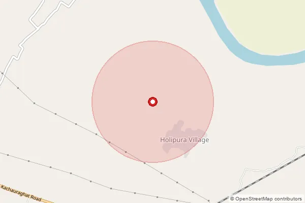 Map showing approximate area covered by Pincode 229202 — Bhojpur So Raebareli, Rae Bareli