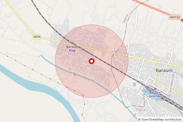Map showing approximate area covered by Pincode 229205 — Khanapur Khusti Bo, Rae Bareli