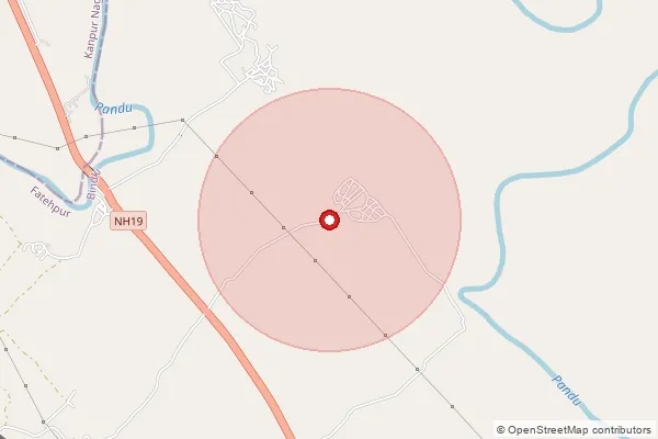 Map showing approximate area covered by Pincode 229209 — Paho So, Rae Bareli