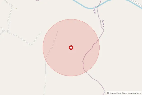 Map showing approximate area covered by Pincode 229210 — Ranapur Pahrauli Bo, Rae Bareli