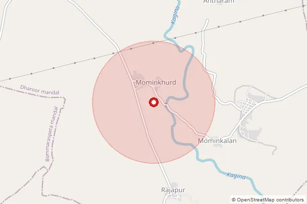 Map showing approximate area covered by Pincode 229212 — Gajpati Khera Bo, Rae Bareli