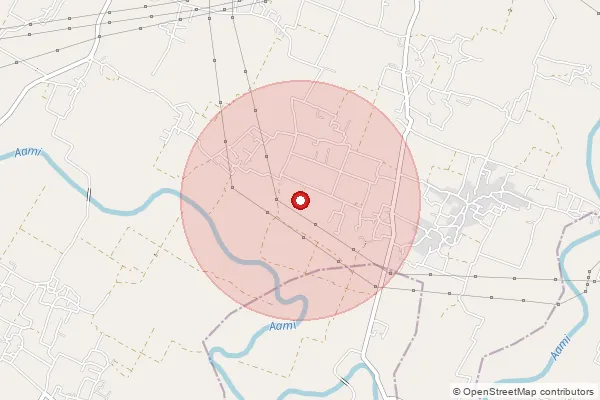 Map showing approximate area covered by Pincode 229303 — Chauhania Bo, Rae Bareli