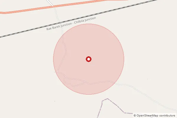 Map showing approximate area covered by Pincode 229304 — Sarain Mahesha Bo, Amethi
