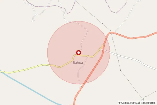 Map showing approximate area covered by Pincode 229309 — Chetra Bujurg Bo, Amethi