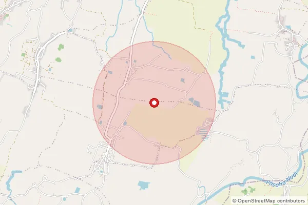 Map showing approximate area covered by Pincode 229310 — Jagdishpur Bo, Rae Bareli