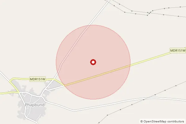 Map showing approximate area covered by Pincode 229405 — Bhuemau Bo, Rae Bareli