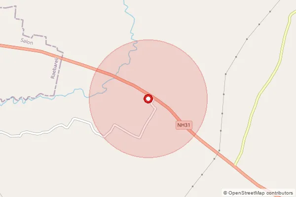 Map showing approximate area covered by Pincode 229410 — Bhatni Bo, Pratapgarh