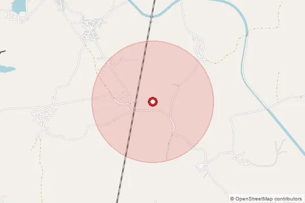 Map showing approximate area covered by Pincode 230121 — Binaika Bo, Pratapgarh