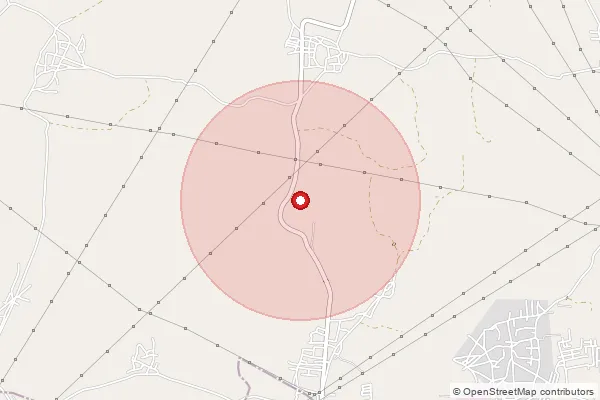 Map showing approximate area covered by Pincode 230125 — Rajapur Bo, Pratapgarh