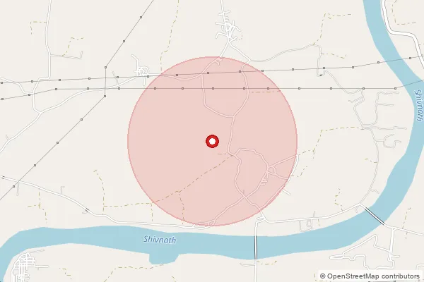 Map showing approximate area covered by Pincode 230128 — Bhikhapur Kanidih Bo, Pratapgarh