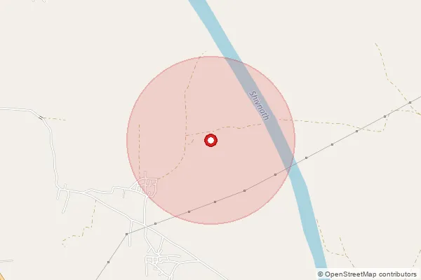 Map showing approximate area covered by Pincode 230132 — Ajhara Bo, Pratapgarh