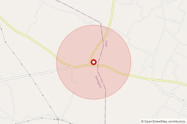 Map showing approximate area covered by Pincode 230142 — Ishanpur Bo, Pratapgarh