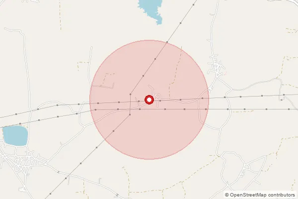 Map showing approximate area covered by Pincode 230202 — Radhauli Bo, Pratapgarh