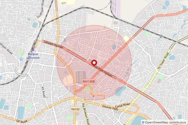 Map showing approximate area covered by Pincode 230402 — Baishpur Bo, Pratapgarh