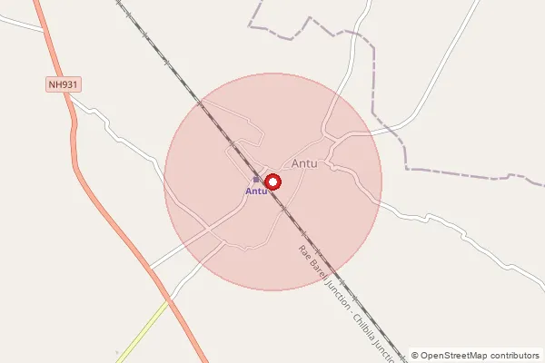 Map showing approximate area covered by Pincode 230501 — Umari Bo, Pratapgarh
