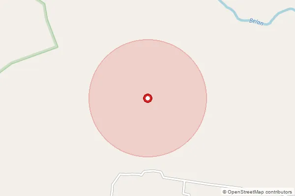 Map showing approximate area covered by Pincode 231210 — Baghaura Bo, Mirzapur