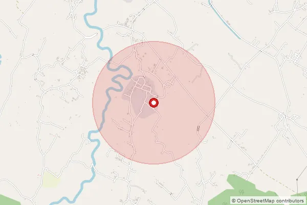 Map showing approximate area covered by Pincode 231211 — Babura Kala Bo, Mirzapur
