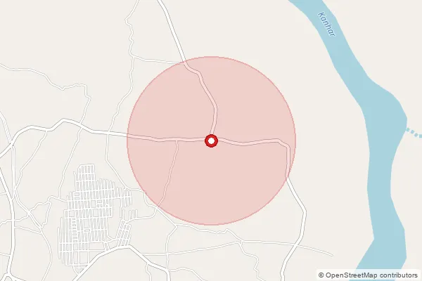 Map showing approximate area covered by Pincode 231212 — Ghaghara Bo, Sonbhadra