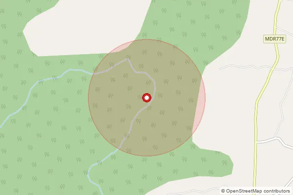 Map showing approximate area covered by Pincode 231221 — Banvasi Seva Ashram Bo, Sonbhadra