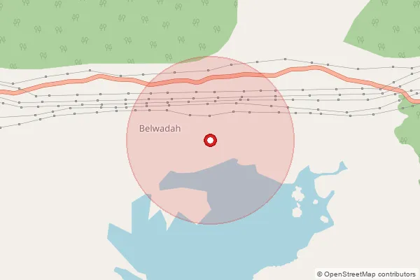 Map showing approximate area covered by Pincode 231225 — Radhore Bo, Sonbhadra