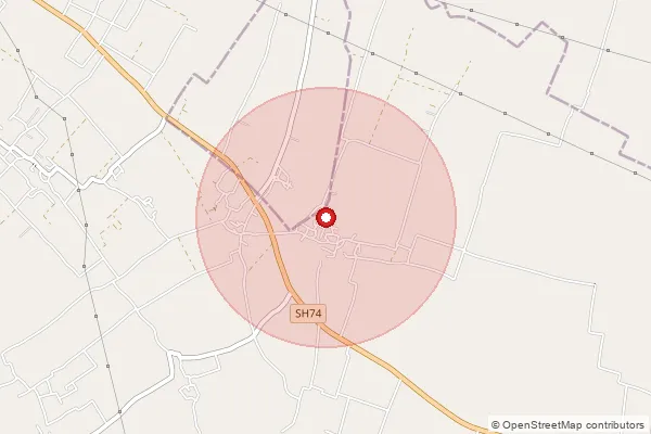 Map showing approximate area covered by Pincode 231306 — Domanpur Bo, Mirzapur