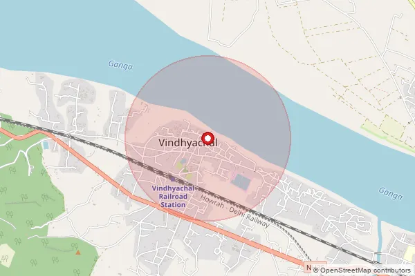 Map showing approximate area covered by Pincode 231307 — Amoi Bo, Mirzapur