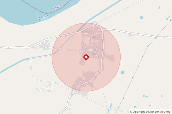 Map showing approximate area covered by Pincode 232105 — Torwan Bo, Chandauli