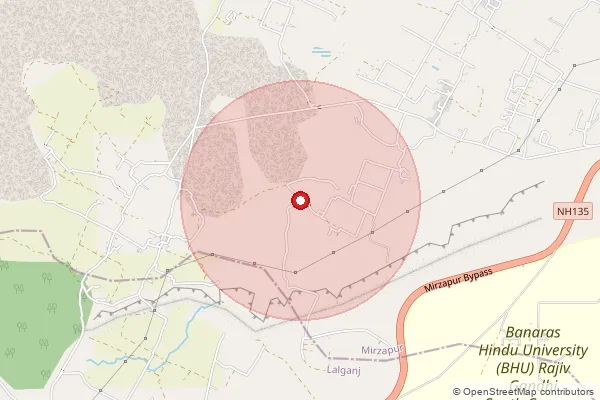 Map showing approximate area covered by Pincode 232120 — Janso Ki Marai Bo, Chandauli
