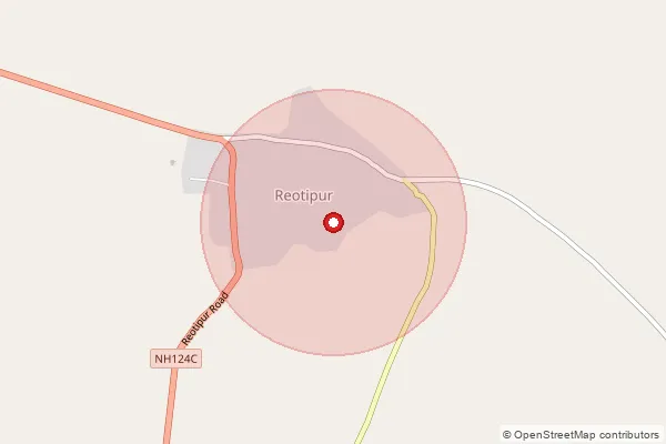 Map showing approximate area covered by Pincode 232328 — Reotipur So, Ghazipur