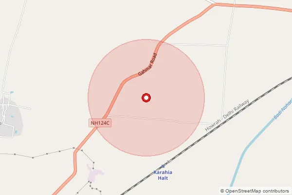 Map showing approximate area covered by Pincode 232339 — Karahiya So, Ghazipur